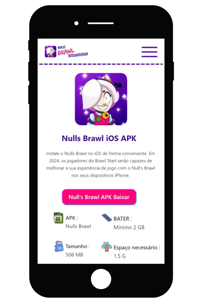 Esta é a imagem principal do guia de instalação do Nulls Brawl no ios, iph